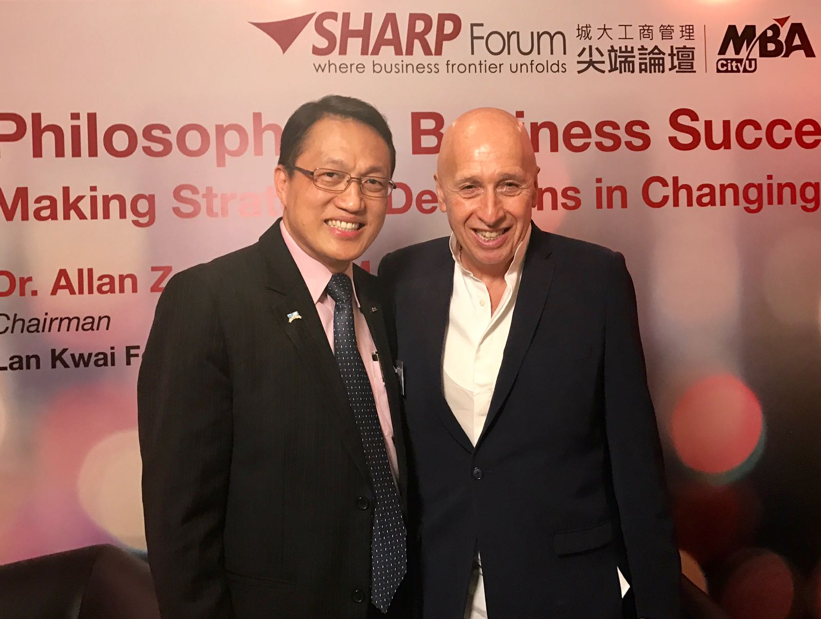 Dr. Allan Zeman delivered an inspiring speech about strategic decisions