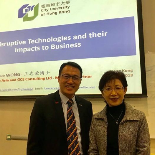 (HK) Dr. Lawrence Wong spoke on “Disruptive Technologies & their impacts to the Business World”.